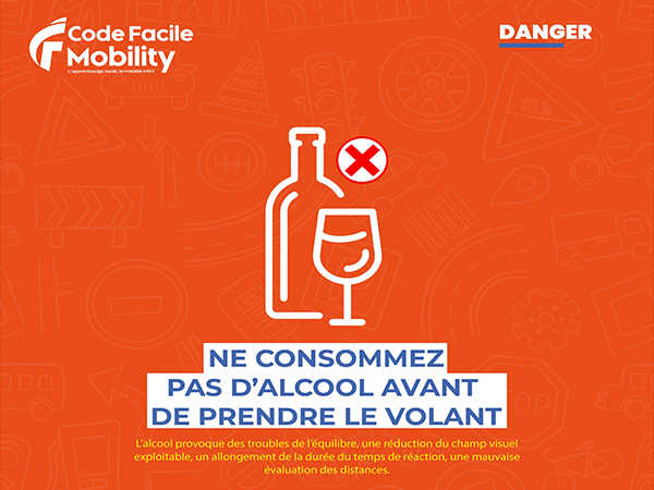 Image actualités Ne consommez pas d'alcool avant de prendre le volant sur Code Facile Mobility