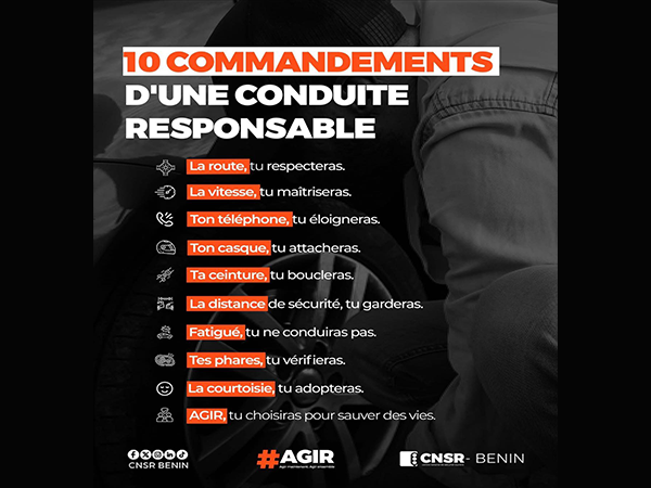 Image actualités 10 commandements d'une conduite responsable sur Code Facile Mobility