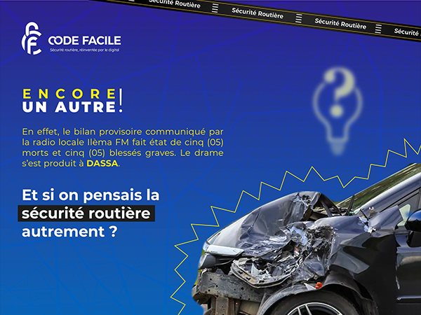 Image actualités Encore un autre accident ! sur Code Facile Mobility