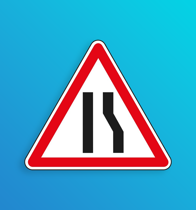 Chaussée rétrécie par la droite - A3a