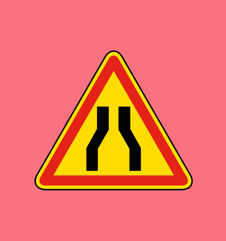 Chaussée rétrécie - AK3