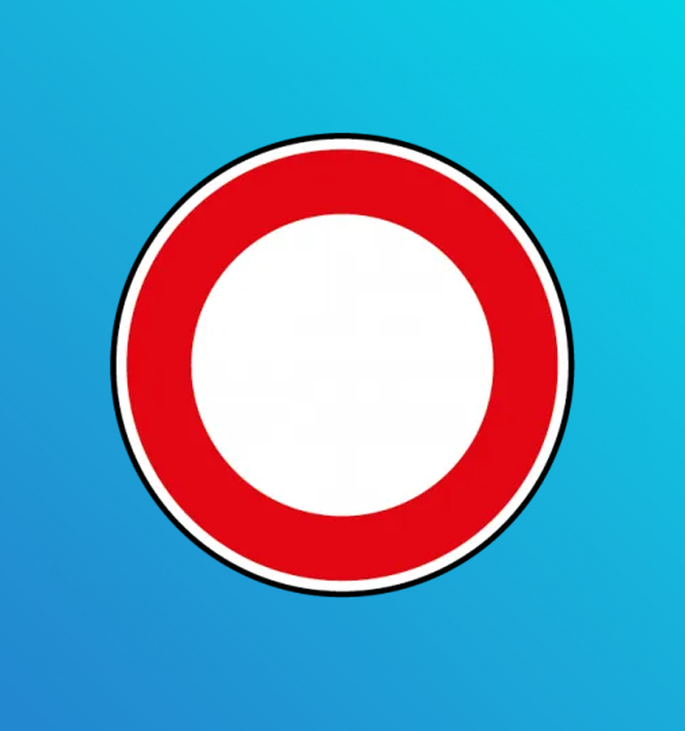 Circulation interdite à tout véhicule dans les deux sens - B0