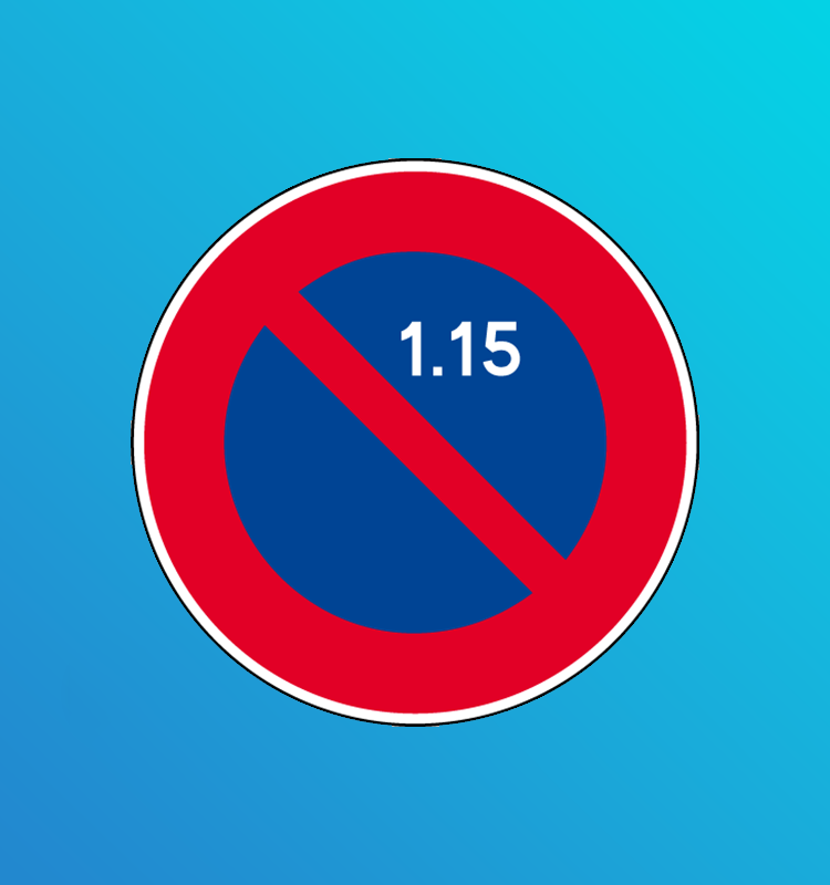 Stationnement interdit du 1er au 15 du mois - B6a2