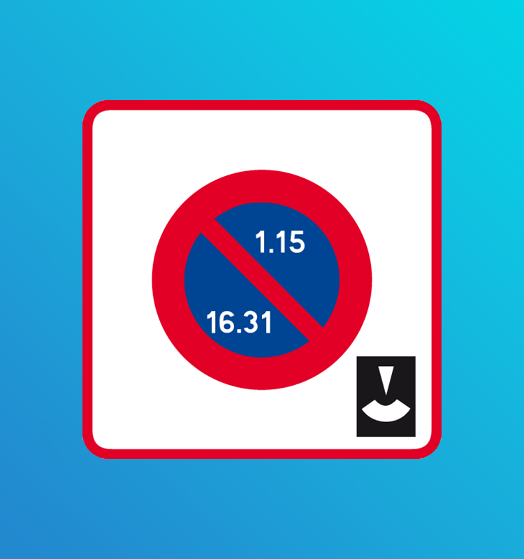 Entrée d'une zone à stationnement unilatéral à alternance semi-mensuelle et à durée limitée, avec contrôle par disque - B6b5