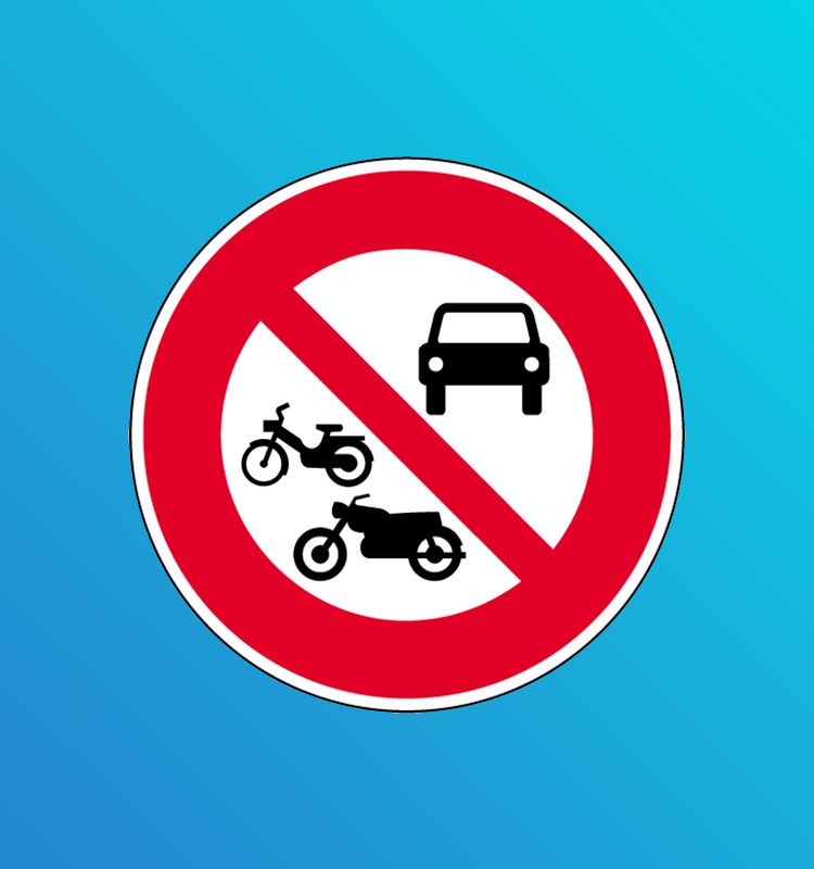 Accès interdit à tous les véhicules à moteur - B7b