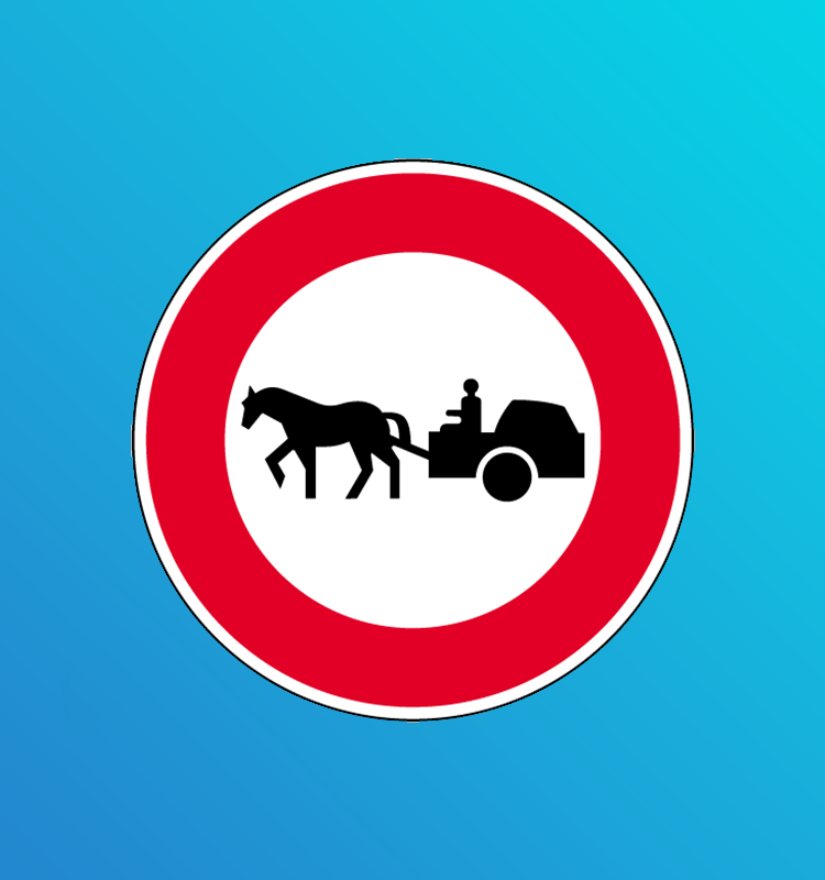 Accès interdit aux véhicules à traction animale - B9c