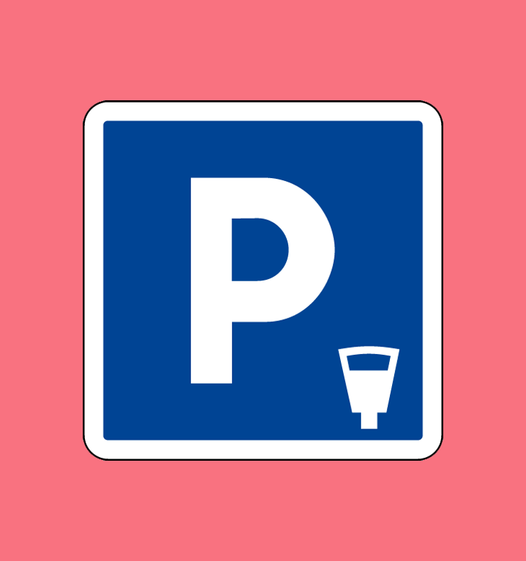 Lieu aménagé pour le stationnement payant - C1c