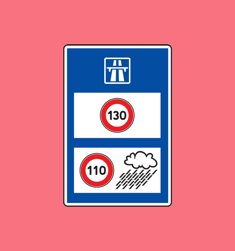 Rappel des limites de vitesse sur autoroute - C25b