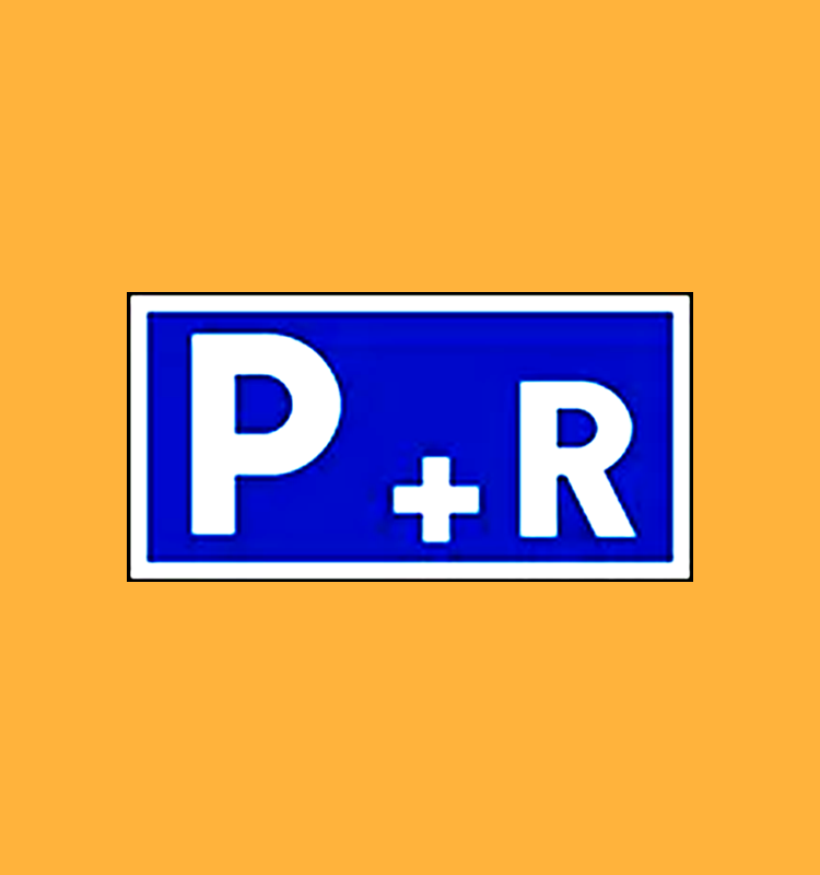 Parc relais : parc de stationnement assurant la liaison vers différents réseaux de transport en commun - ID1b