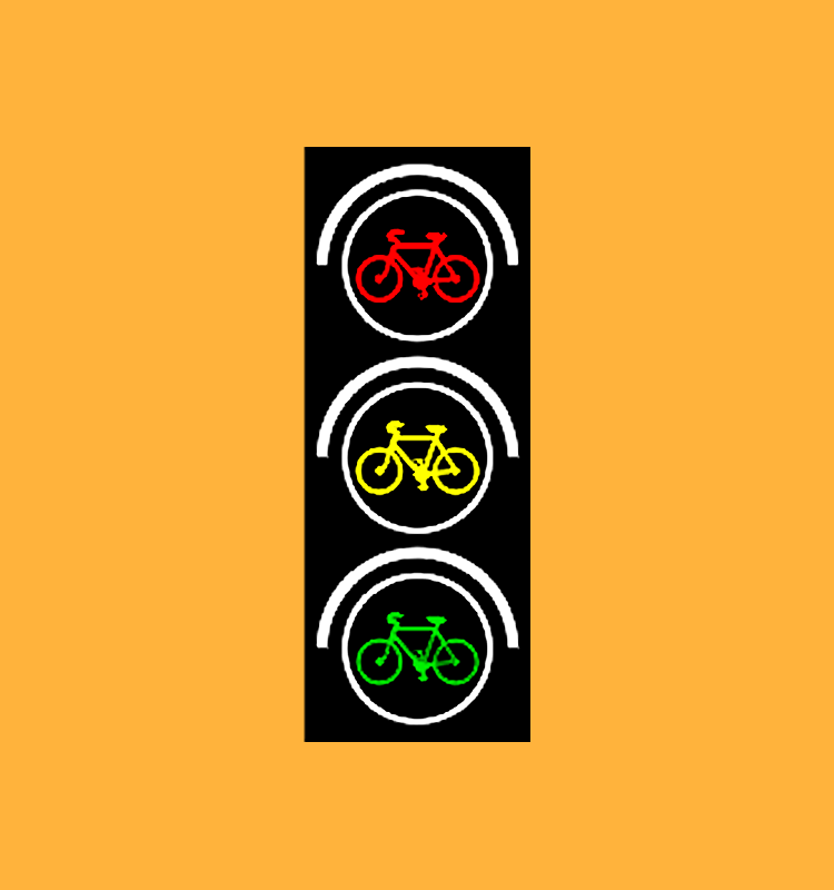 Signaux tricolores modaux pour cyclistes - R13c