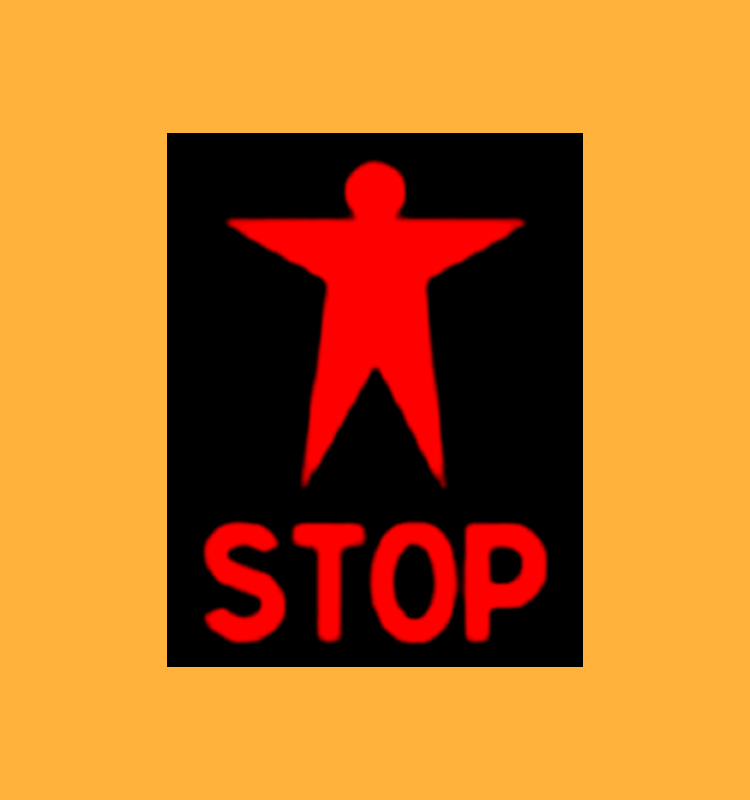 Signal d'arrêt destiné aux piétons. STOP clignotant - R25