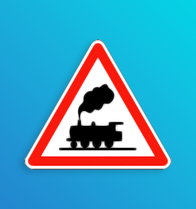 Passage à niveau sans barrières ni demi-barrières - A8